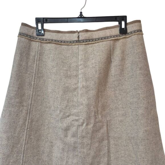 Gap Women's Heather Gray Wool Mix A-Line Midi Lined Skirt EUC - Picture 3 of 10